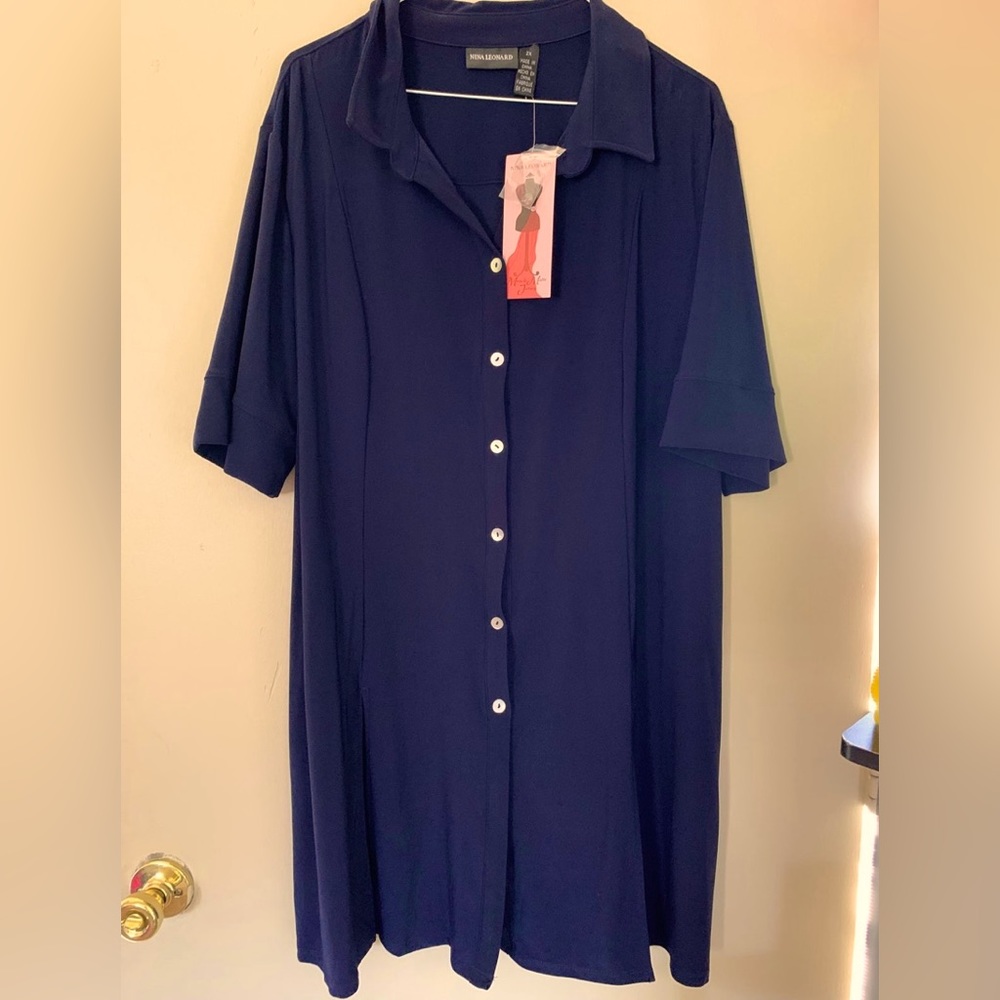 Nina Leonard button up tunic